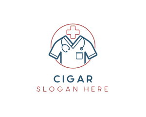 Medical Doctor Scrubs logo design