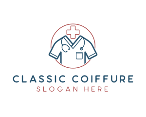 Medical Doctor Scrubs logo design