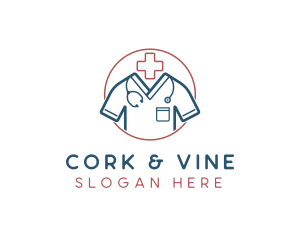 Medical Doctor Scrubs logo design