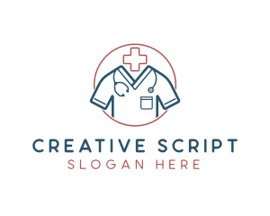 Medical Doctor Scrubs logo design