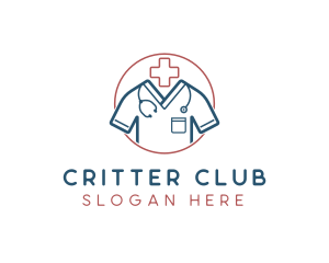 Medical Doctor Scrubs logo design