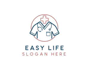 Medical Doctor Scrubs logo design