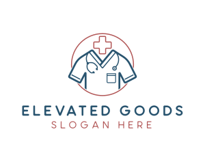 Medical Doctor Scrubs logo design