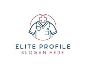 Medical Doctor Scrubs logo design