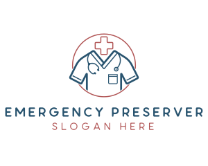 Medical Doctor Scrubs logo design