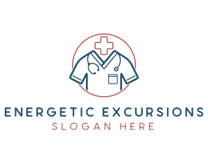 Medical Doctor Scrubs logo design