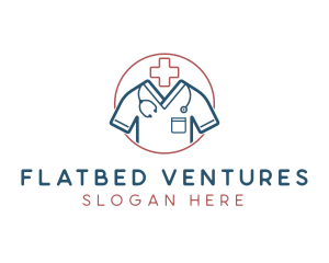 Medical Doctor Scrubs logo design