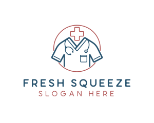 Medical Doctor Scrubs logo design