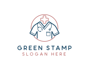 Medical Doctor Scrubs logo design