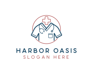 Medical Doctor Scrubs logo design