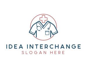 Medical Doctor Scrubs logo design