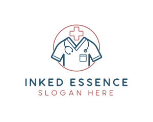 Medical Doctor Scrubs logo design