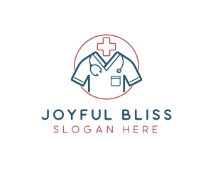 Medical Doctor Scrubs logo design