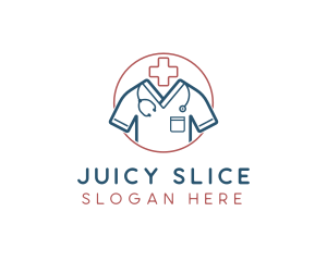 Medical Doctor Scrubs logo design