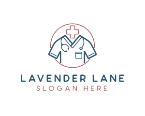 Medical Doctor Scrubs logo design