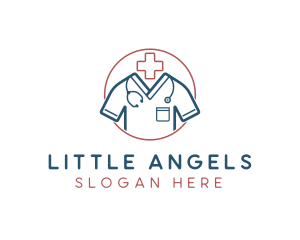 Medical Doctor Scrubs logo design