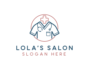 Medical Doctor Scrubs logo design