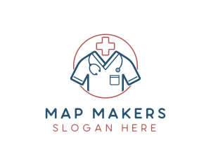 Medical Doctor Scrubs logo design