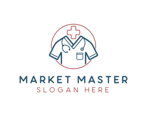 Medical Doctor Scrubs logo design