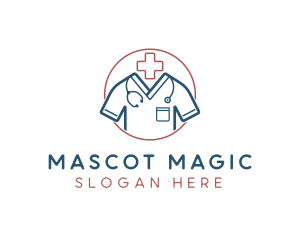 Medical Doctor Scrubs logo design