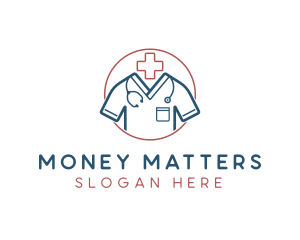 Medical Doctor Scrubs logo design