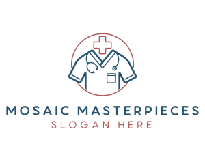 Medical Doctor Scrubs logo design