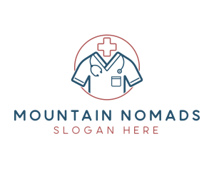 Medical Doctor Scrubs logo design