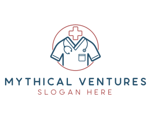 Medical Doctor Scrubs logo design