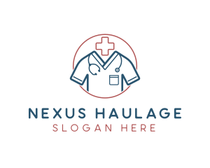 Medical Doctor Scrubs logo design