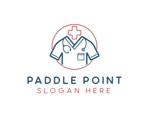 Medical Doctor Scrubs logo design