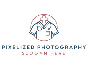 Medical Doctor Scrubs logo design