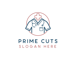 Medical Doctor Scrubs logo design