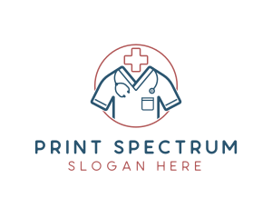 Medical Doctor Scrubs logo design