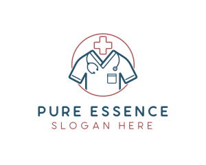 Medical Doctor Scrubs logo design