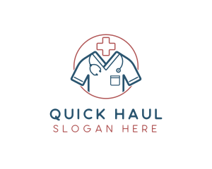 Medical Doctor Scrubs logo design