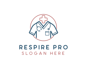 Medical Doctor Scrubs logo design