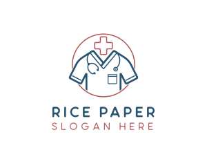 Medical Doctor Scrubs logo design