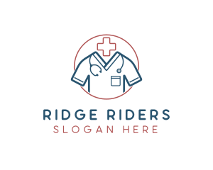 Medical Doctor Scrubs logo design