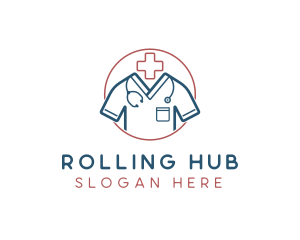 Medical Doctor Scrubs logo design