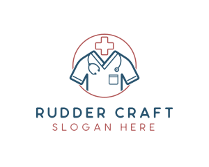 Medical Doctor Scrubs logo design