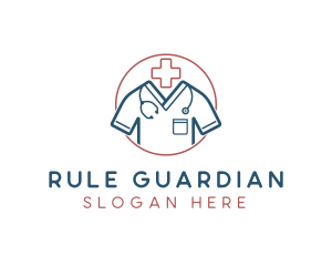 Medical Doctor Scrubs logo design