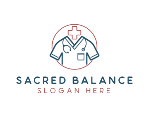 Medical Doctor Scrubs logo design