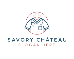 Medical Doctor Scrubs logo design