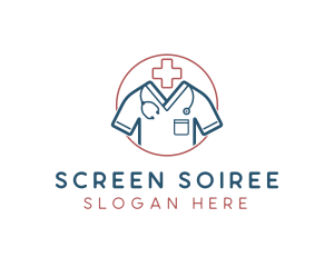 Medical Doctor Scrubs logo design