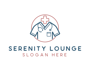 Medical Doctor Scrubs logo design