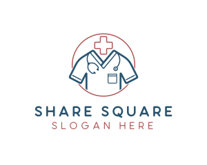 Medical Doctor Scrubs logo design