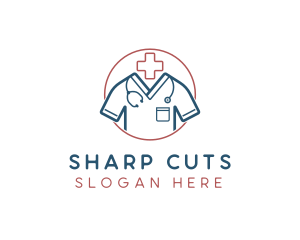 Medical Doctor Scrubs logo design