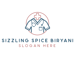 Medical Doctor Scrubs logo design