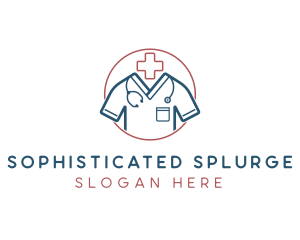 Medical Doctor Scrubs logo design