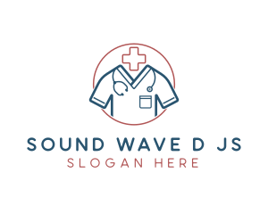 Medical Doctor Scrubs logo design